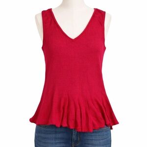 Rachel Roy Knit V Neck Sleeveless Top